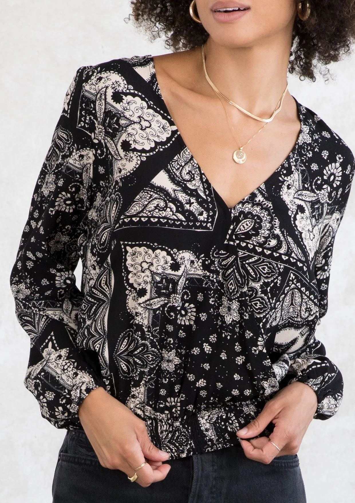 Ronan Surplice Top sold by lovestitch