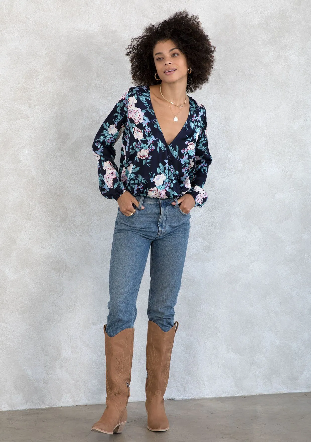 Crush Surplice Top sold by lovestitch product image thumbnail 4