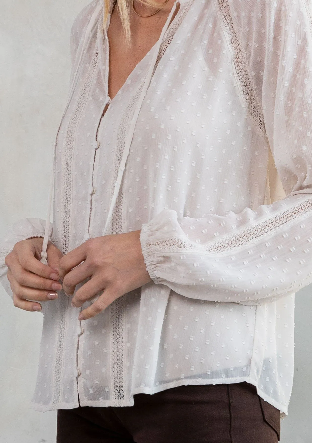 Melanie Chiffon Peasant Top sold by lovestitch product image thumbnail 4