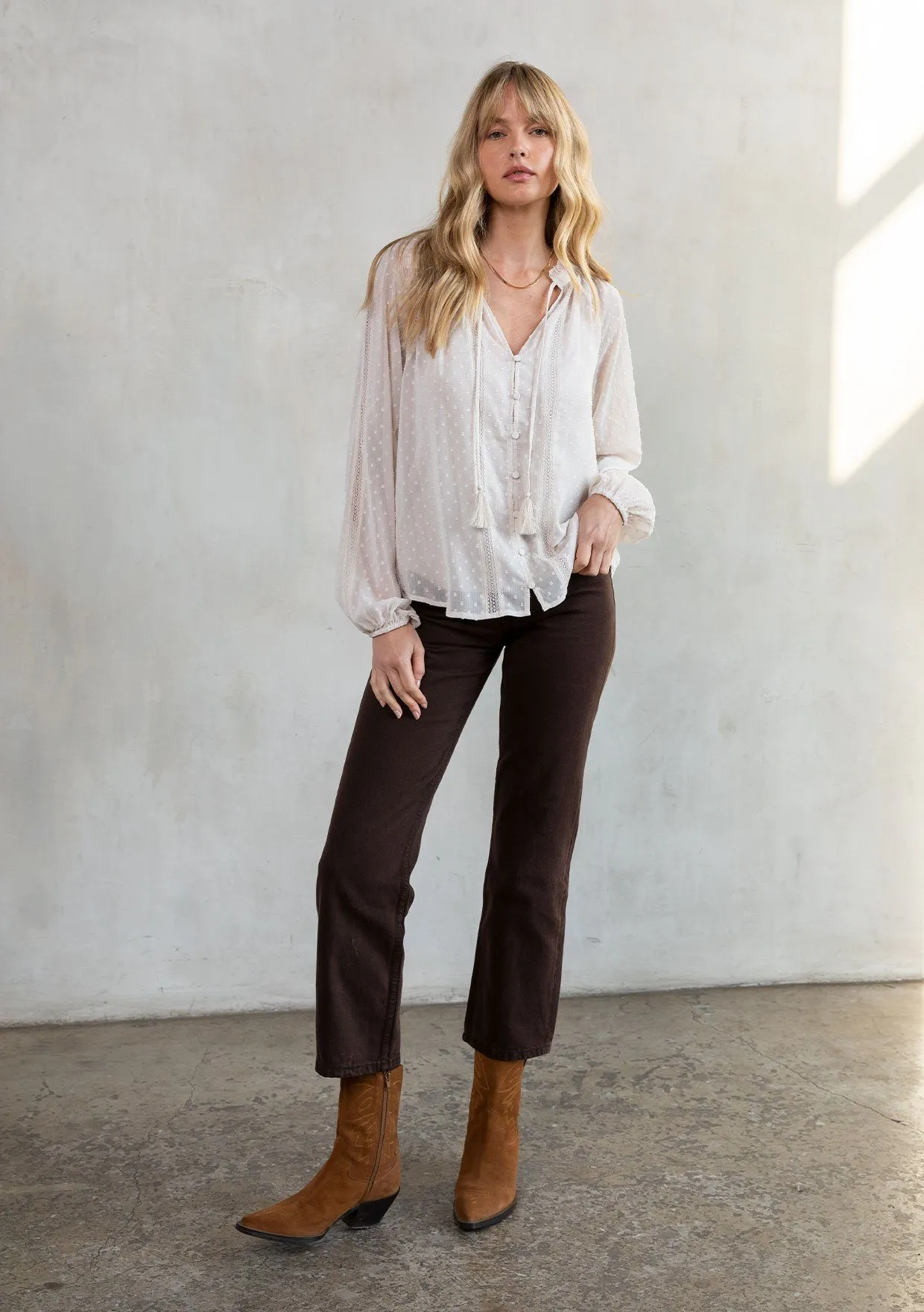 Melanie Chiffon Peasant Top sold by lovestitch product image thumbnail 5