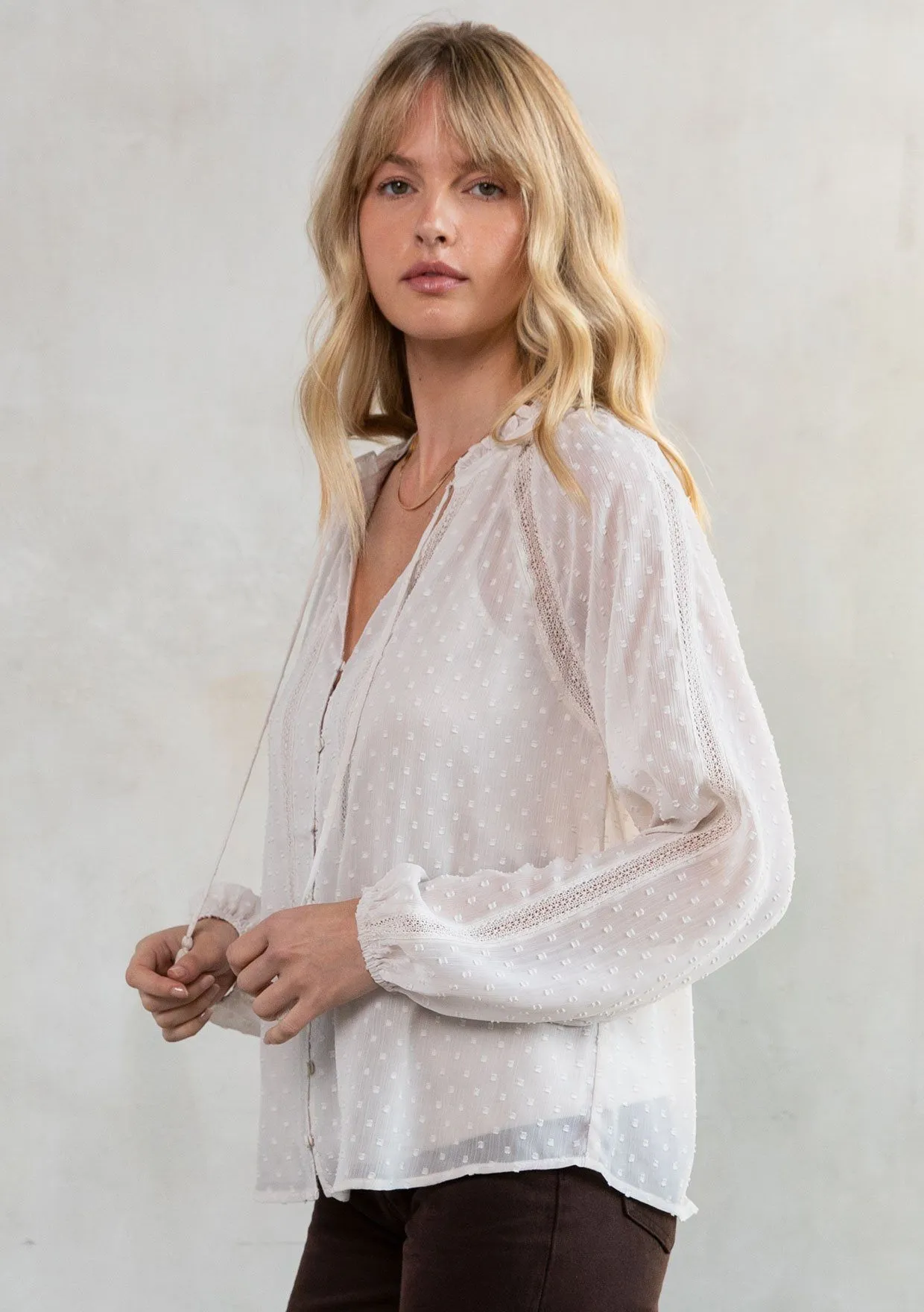 Melanie Chiffon Peasant Top sold by lovestitch product image thumbnail 3