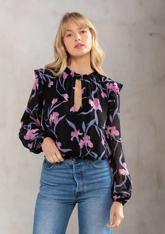 Sweet Nothings Floral Chiffon Top sold by lovestitch