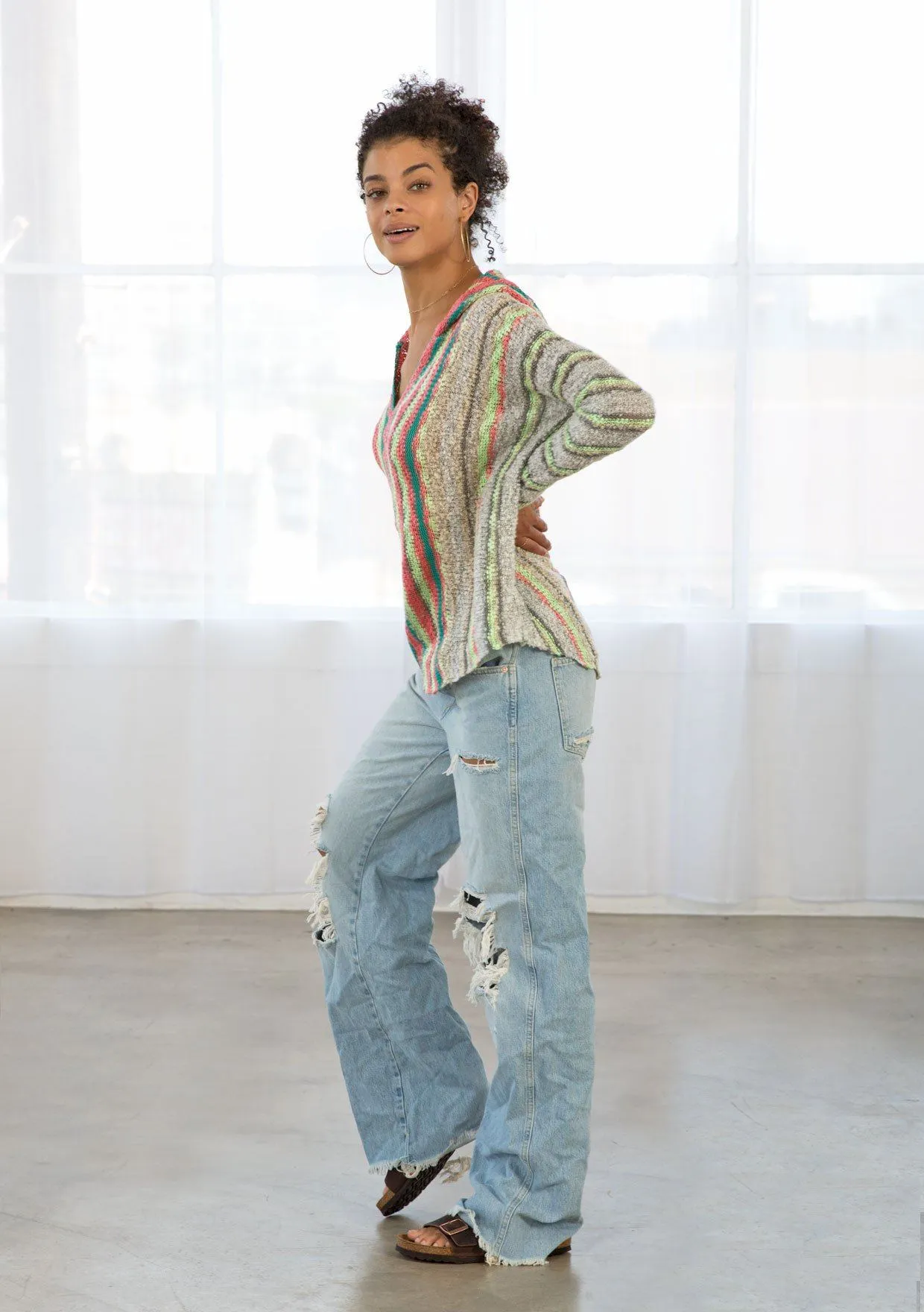 Riviera Striped Hoodie sold by lovestitch product image thumbnail 3