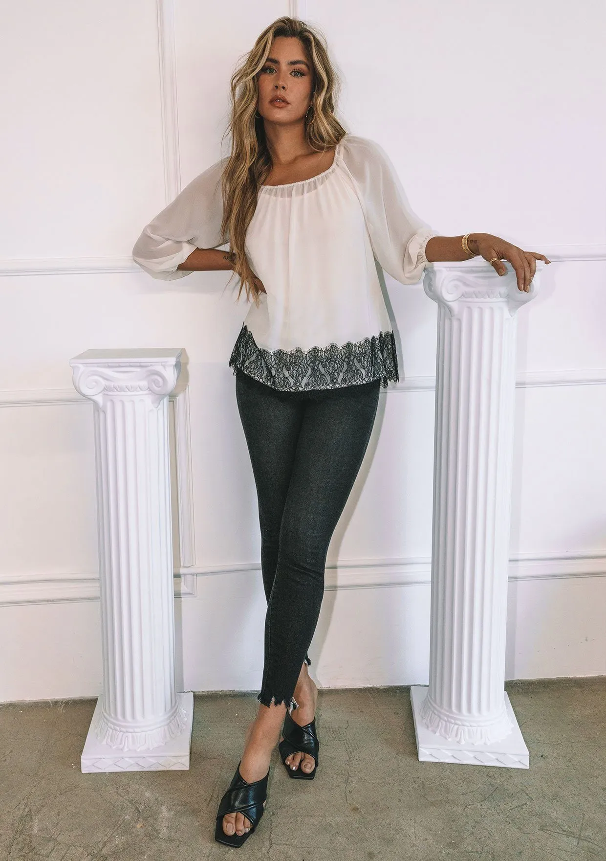 Gather Lace Blouse sold by lovestitch product image thumbnail 4