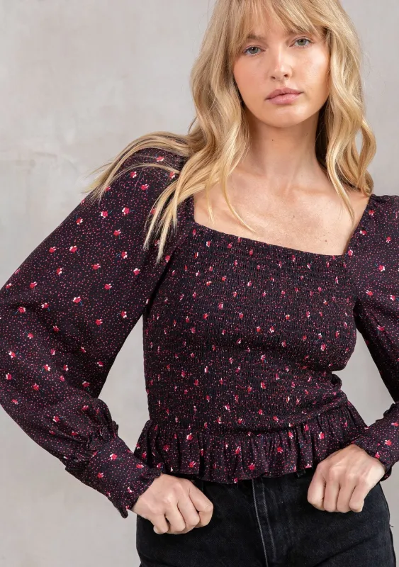 Milou Smocked Top sold by lovestitch