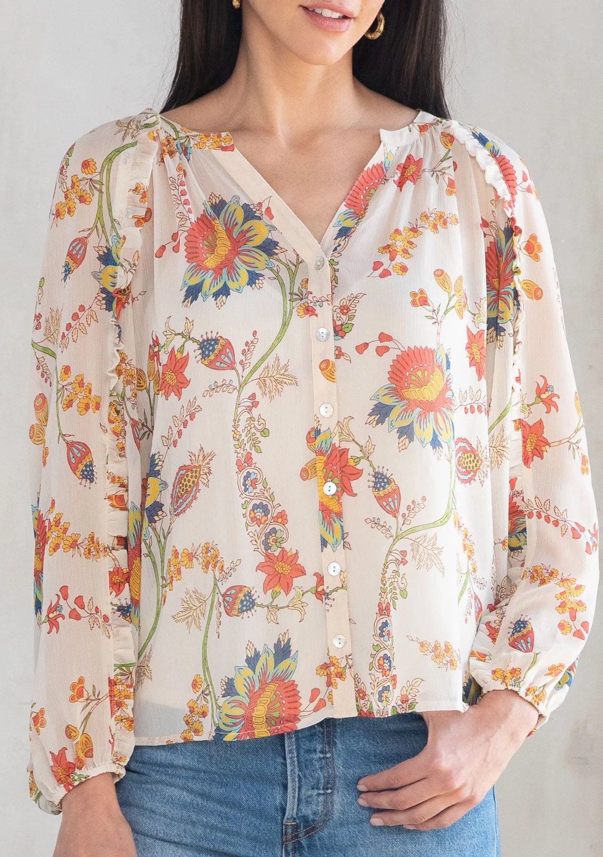 Coriander Chiffon Blouse sold by lovestitch product image thumbnail 5