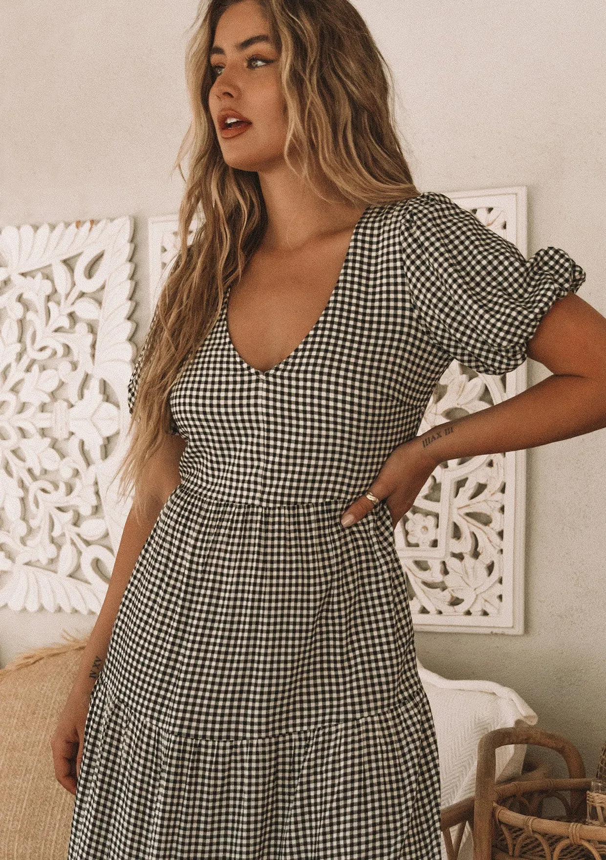 Lexi Gingham Midi Dress sold by lovestitch product image thumbnail 3