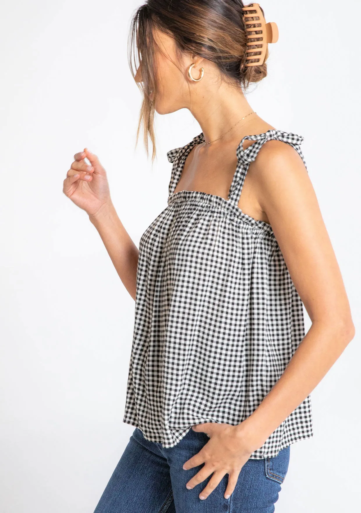 Milla Gingham Tank Top sold by lovestitch product image thumbnail 4