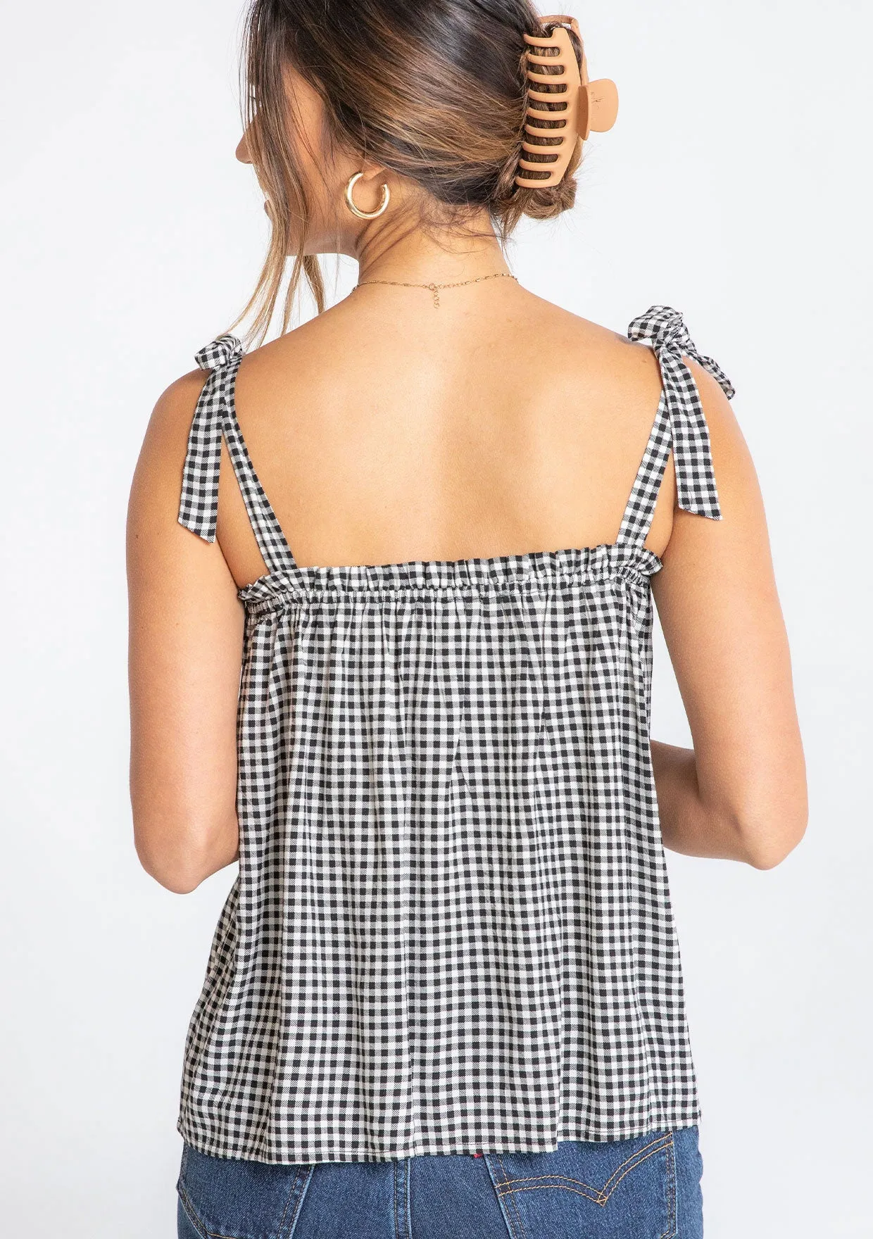 Milla Gingham Tank Top sold by lovestitch product image thumbnail 5