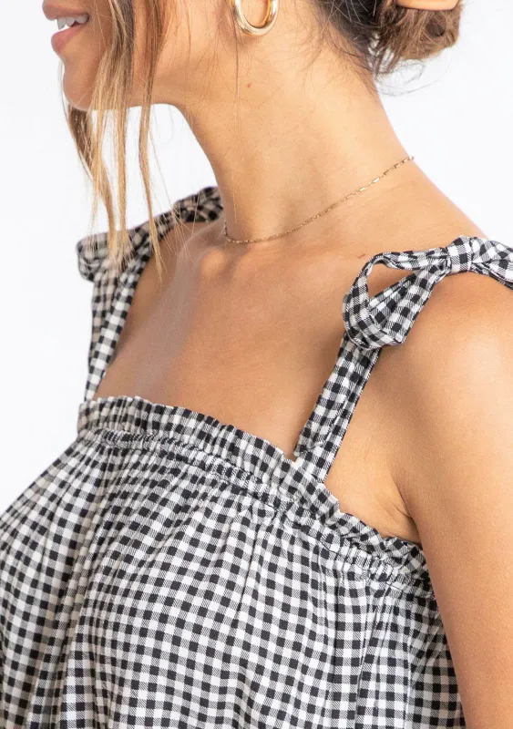 Milla Gingham Tank Top sold by lovestitch