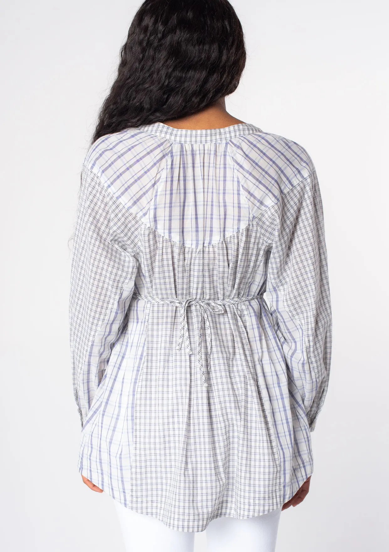 Marcelle Oversized Plaid Tunic Top sold by lovestitch product image thumbnail 2