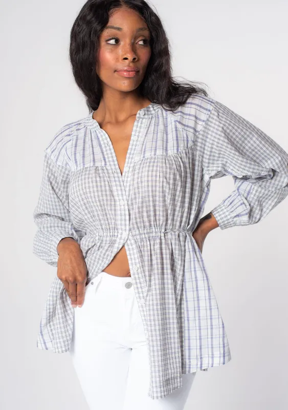 Marcelle Oversized Plaid Tunic Top sold by lovestitch