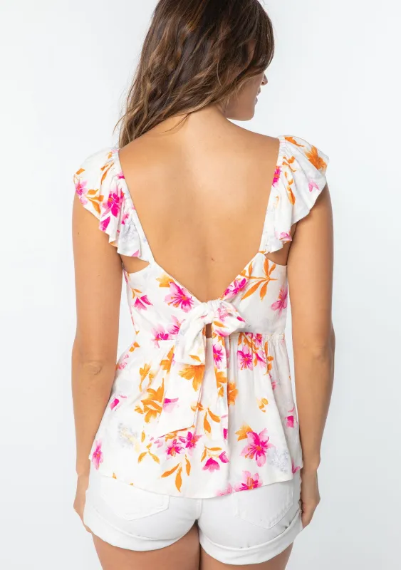 Paz Flutter Sleeve Top sold by lovestitch