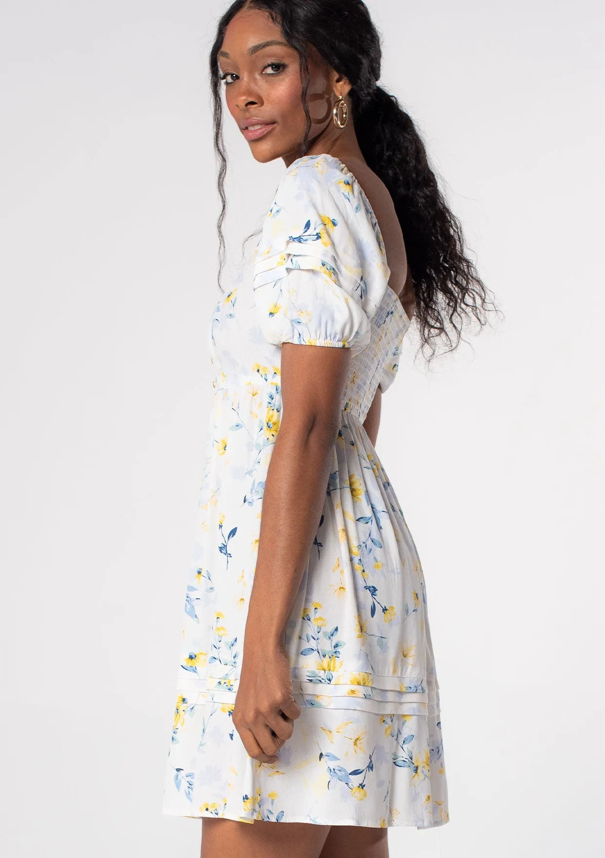 Honey Puff Sleeve Mini Dress sold by lovestitch product image thumbnail 3