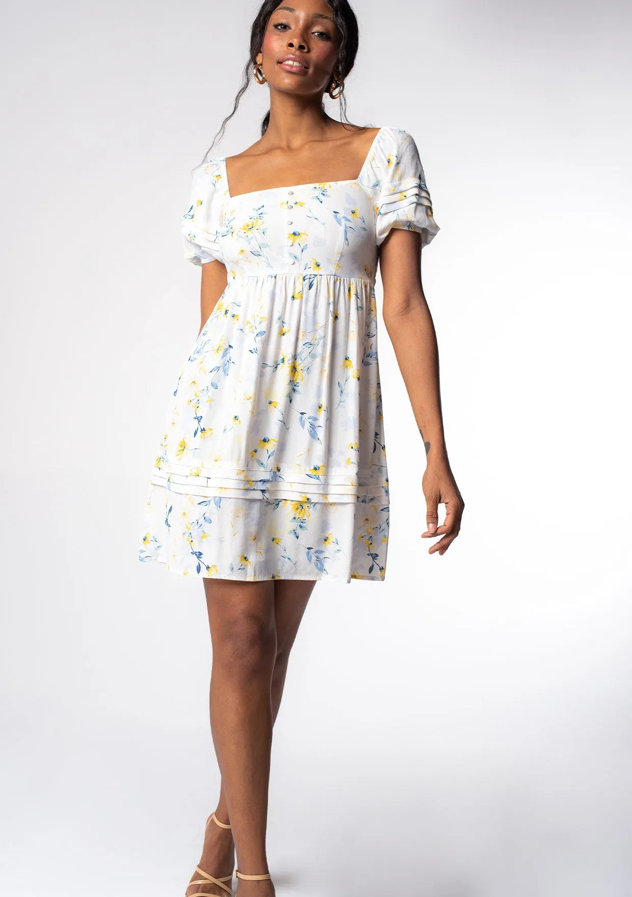 Honey Puff Sleeve Mini Dress sold by lovestitch product image thumbnail 5