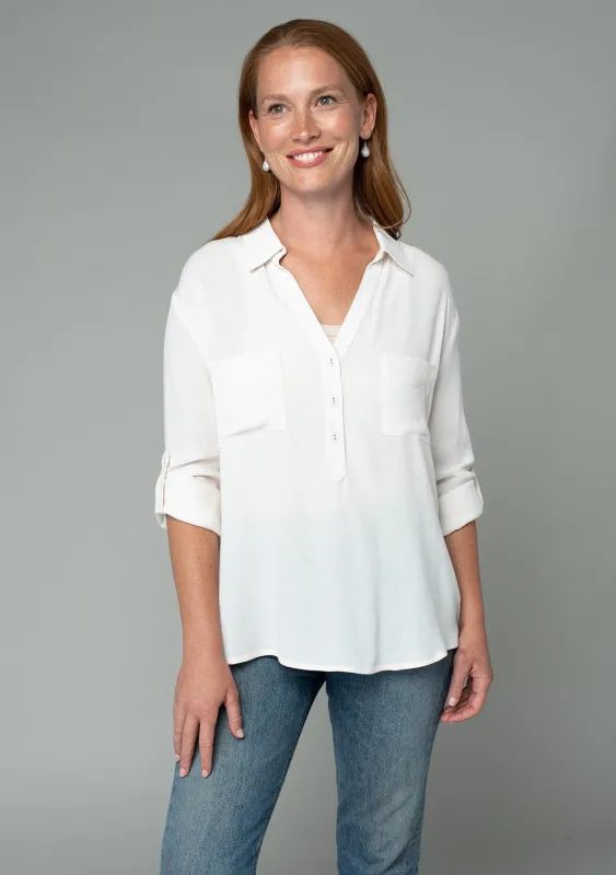 Shayla Button Front Shirt sold by lovestitch