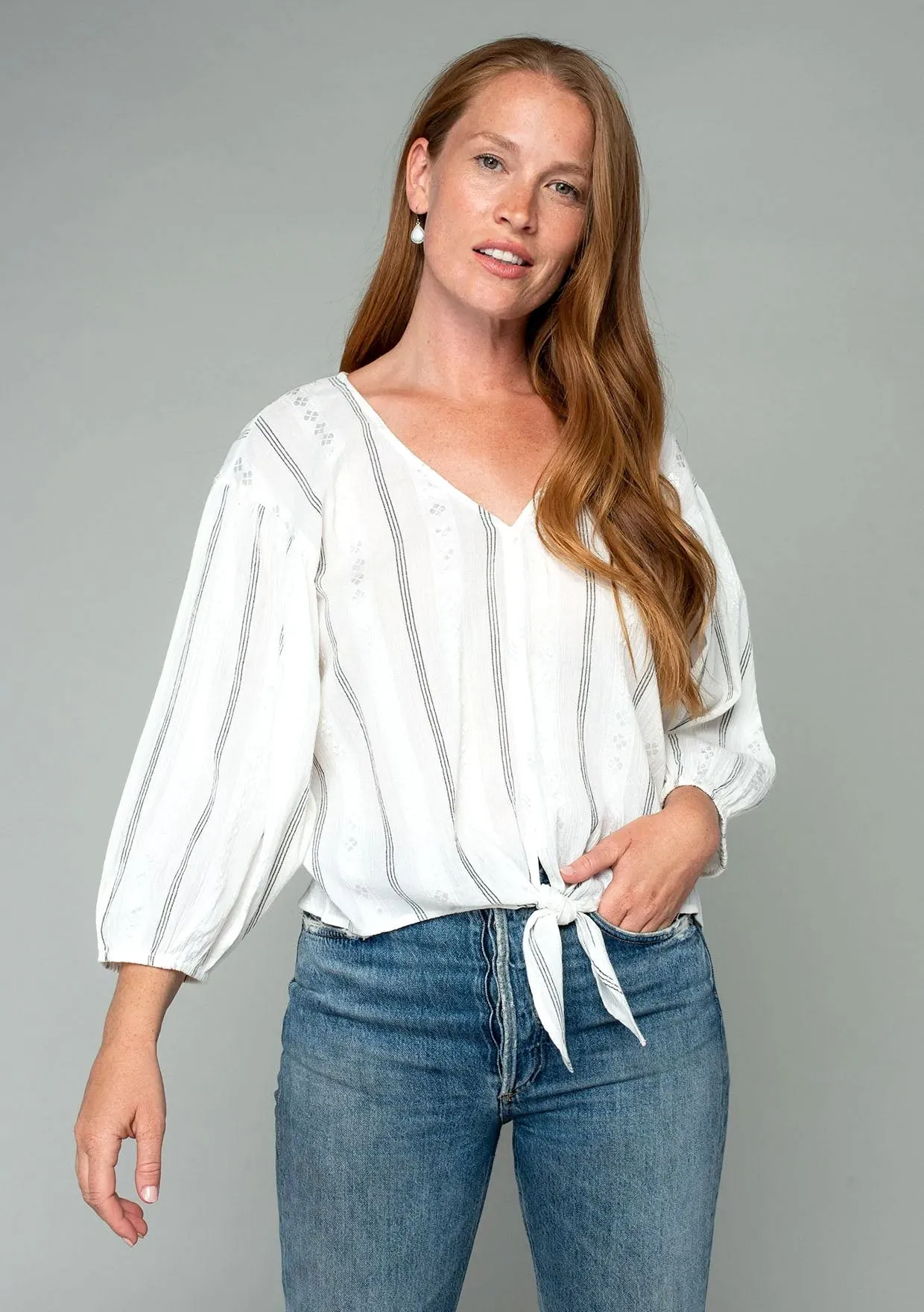 Elodie Tie Front Top sold by lovestitch