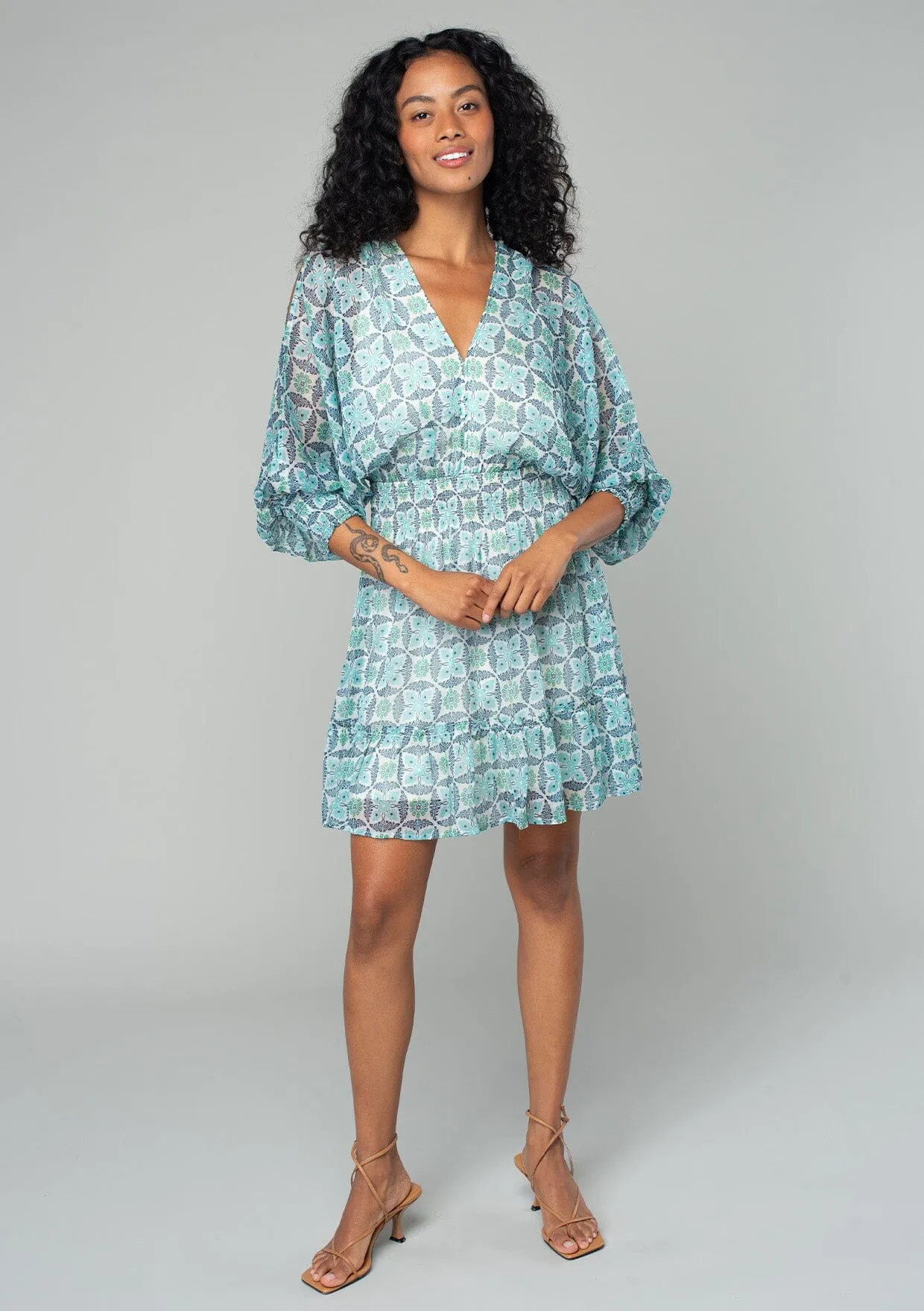 Starflower Split Sleeve Mini Dress sold by lovestitch product image thumbnail 4