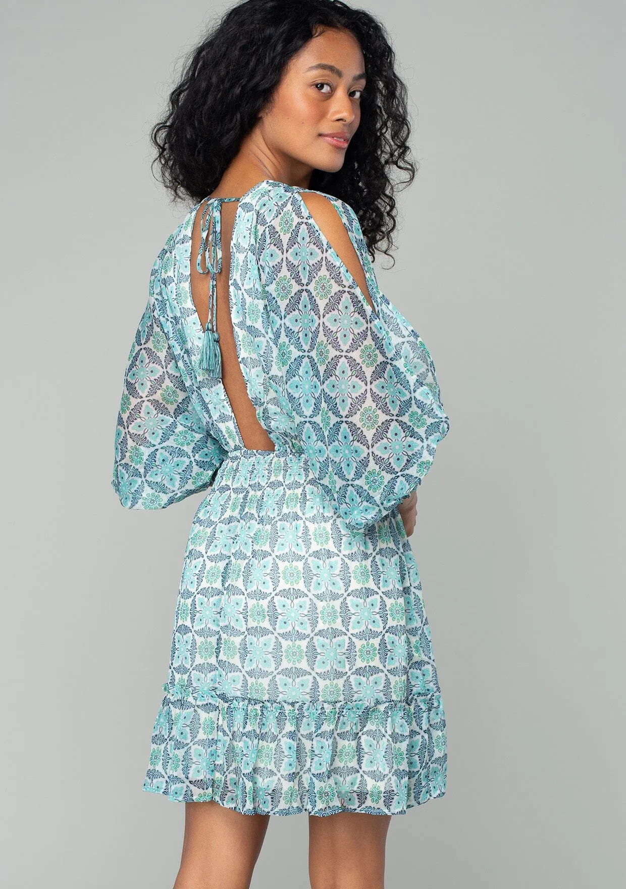 Starflower Split Sleeve Mini Dress sold by lovestitch product image thumbnail 2