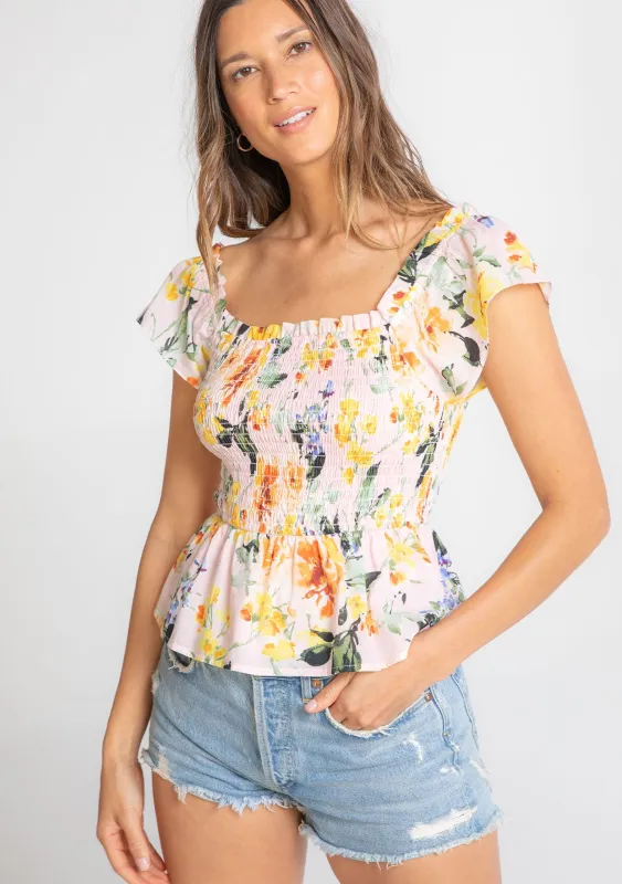 Rosedal Smocked Top sold by lovestitch