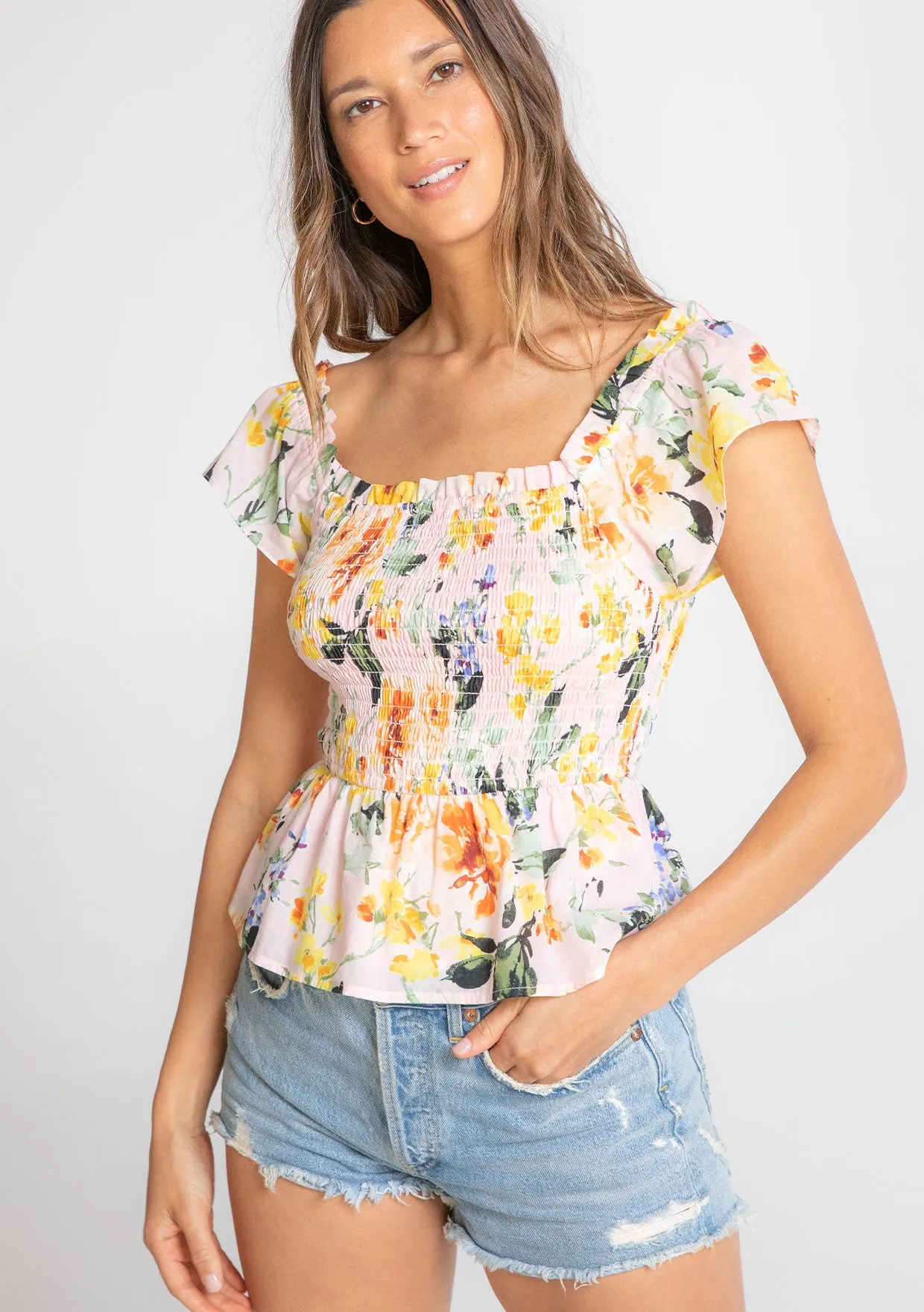 Rosedal Smocked Top sold by lovestitch