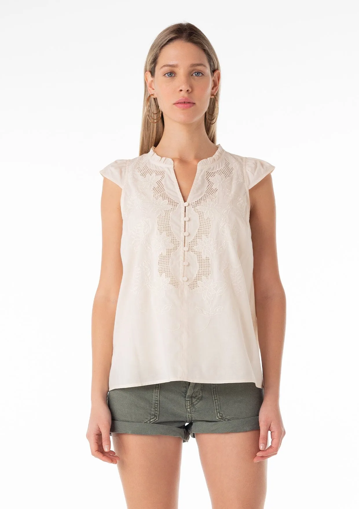 Hanna Embroidered Top sold by lovestitch