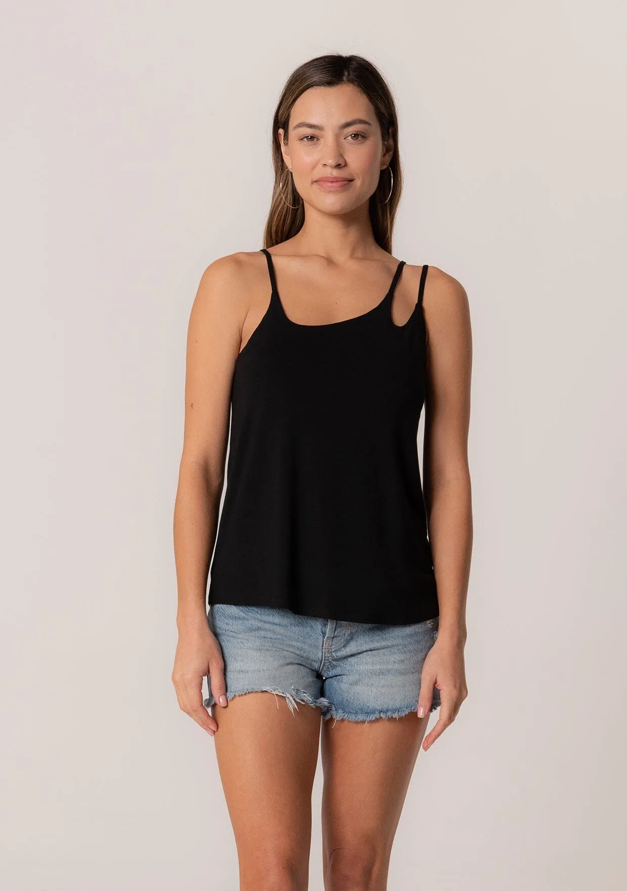Elva Strappy Asymmetric Tank Top sold by lovestitch