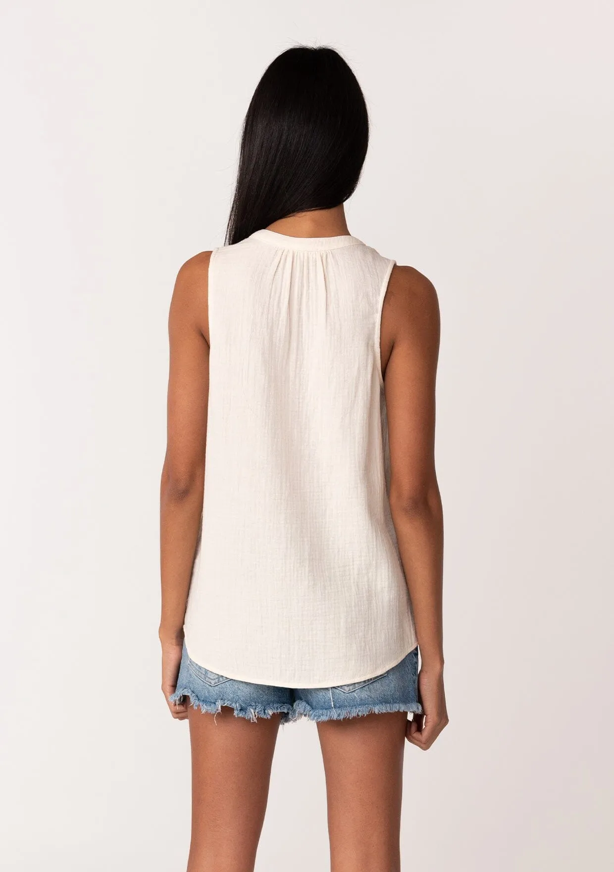 Lue Henley Tank Top sold by lovestitch product image thumbnail 2