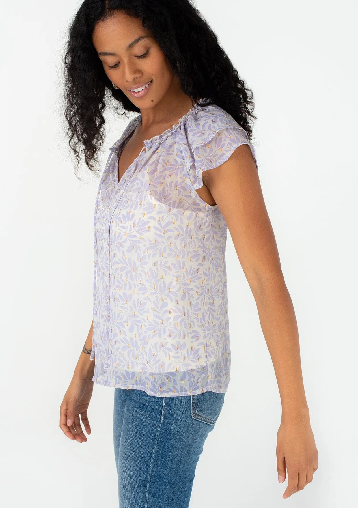 Corinth Flutter Sleeve Blouse sold by lovestitch product image thumbnail 4