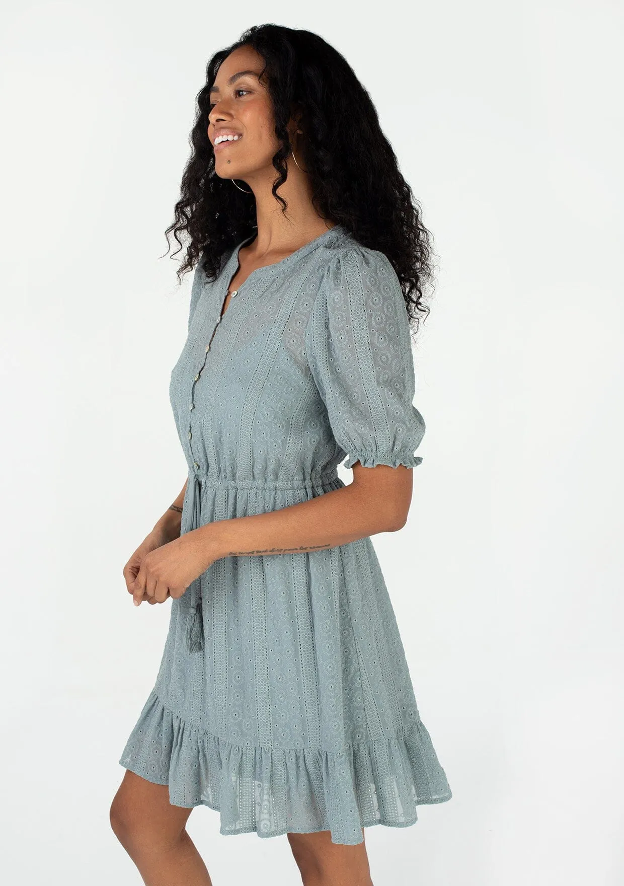 Annika Eyelet Mini Dress sold by lovestitch product image thumbnail 3