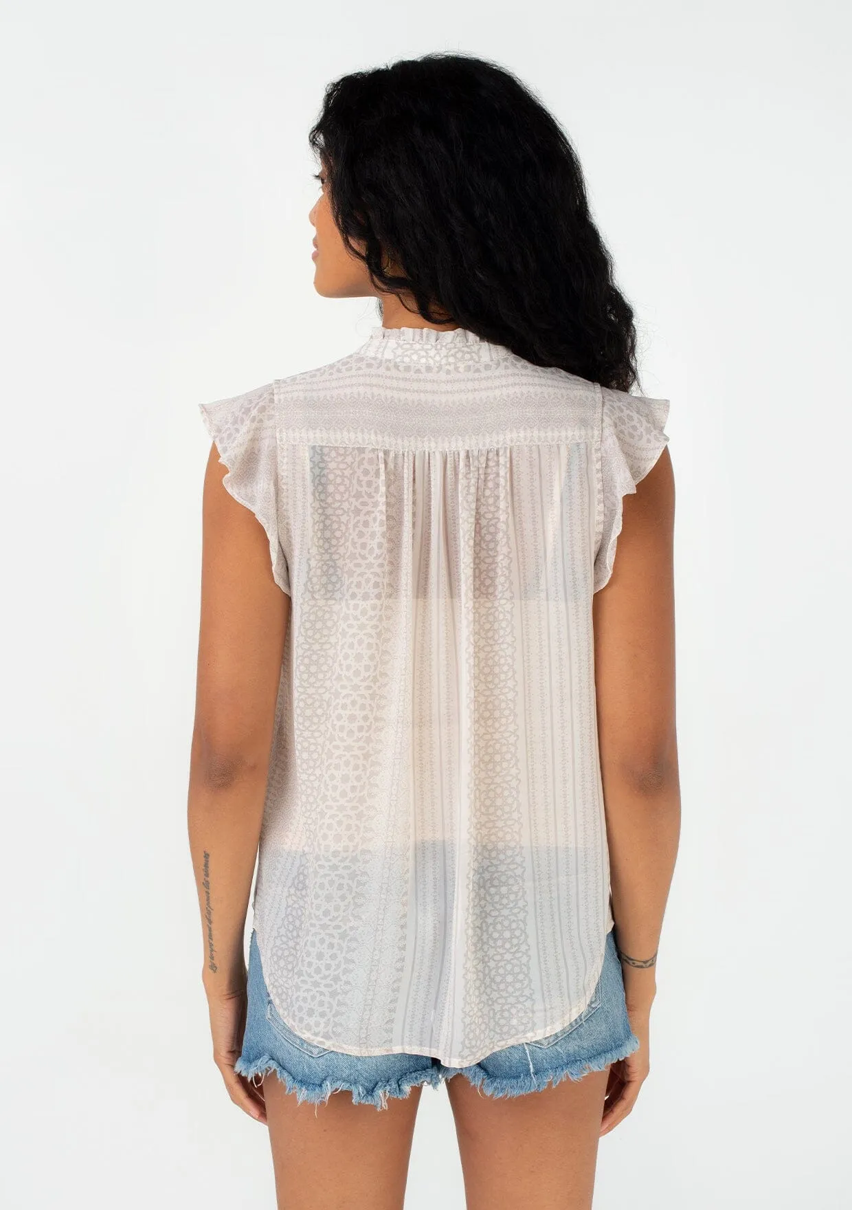 Armene Flutter Sleeve Top sold by lovestitch product image thumbnail 2