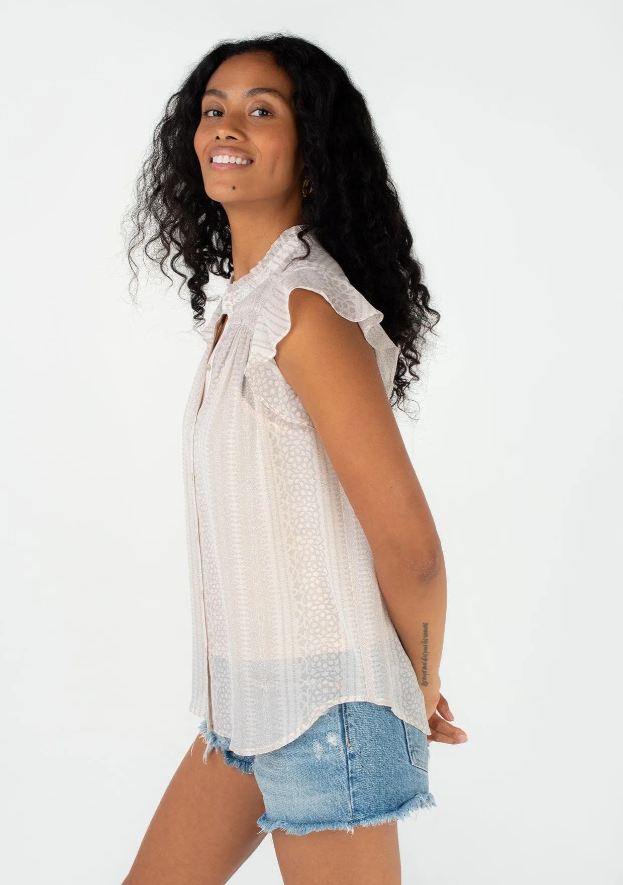 Armene Flutter Sleeve Top sold by lovestitch product image thumbnail 3