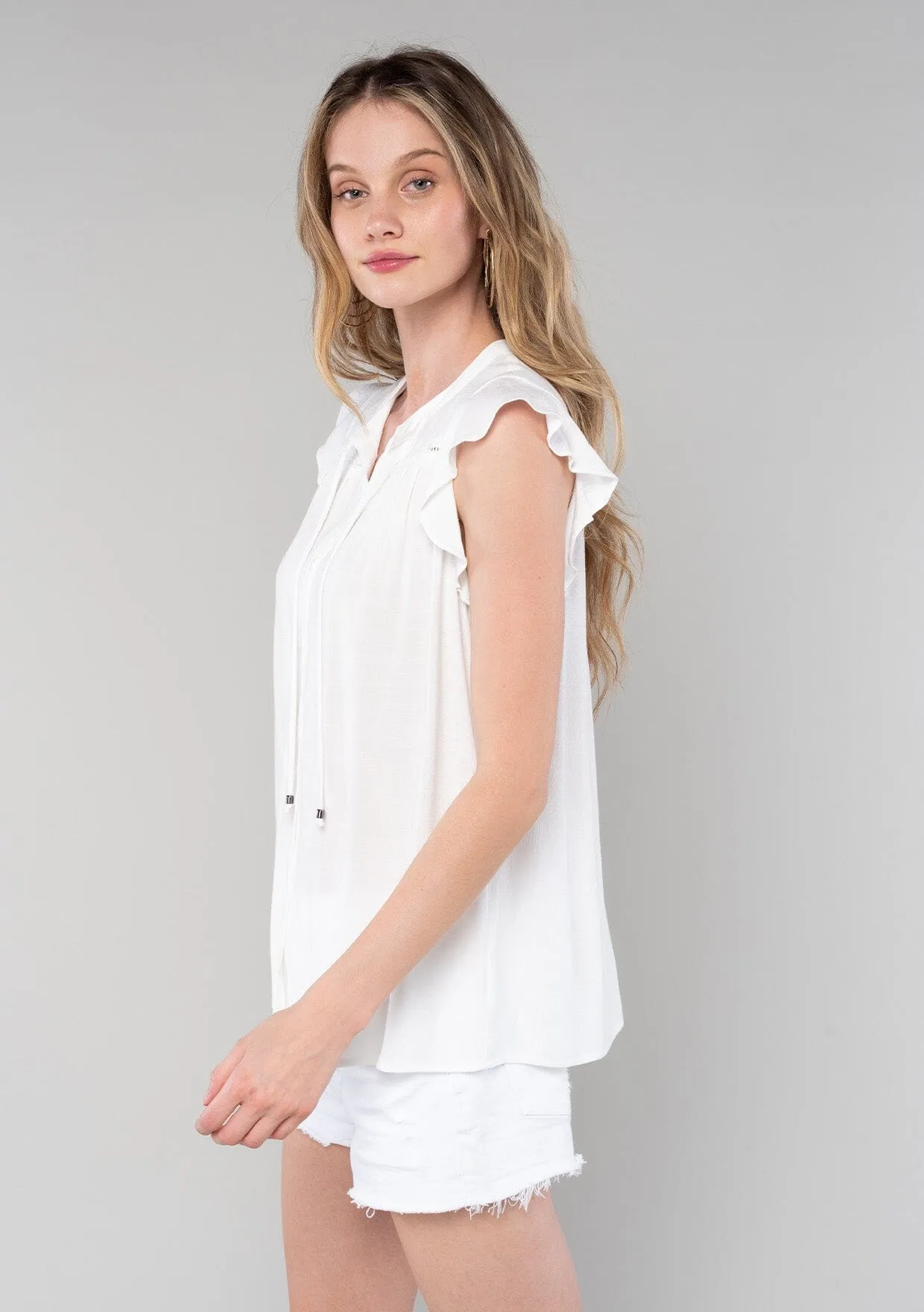 Canyons Flutter Sleeve Top sold by lovestitch product image thumbnail 3