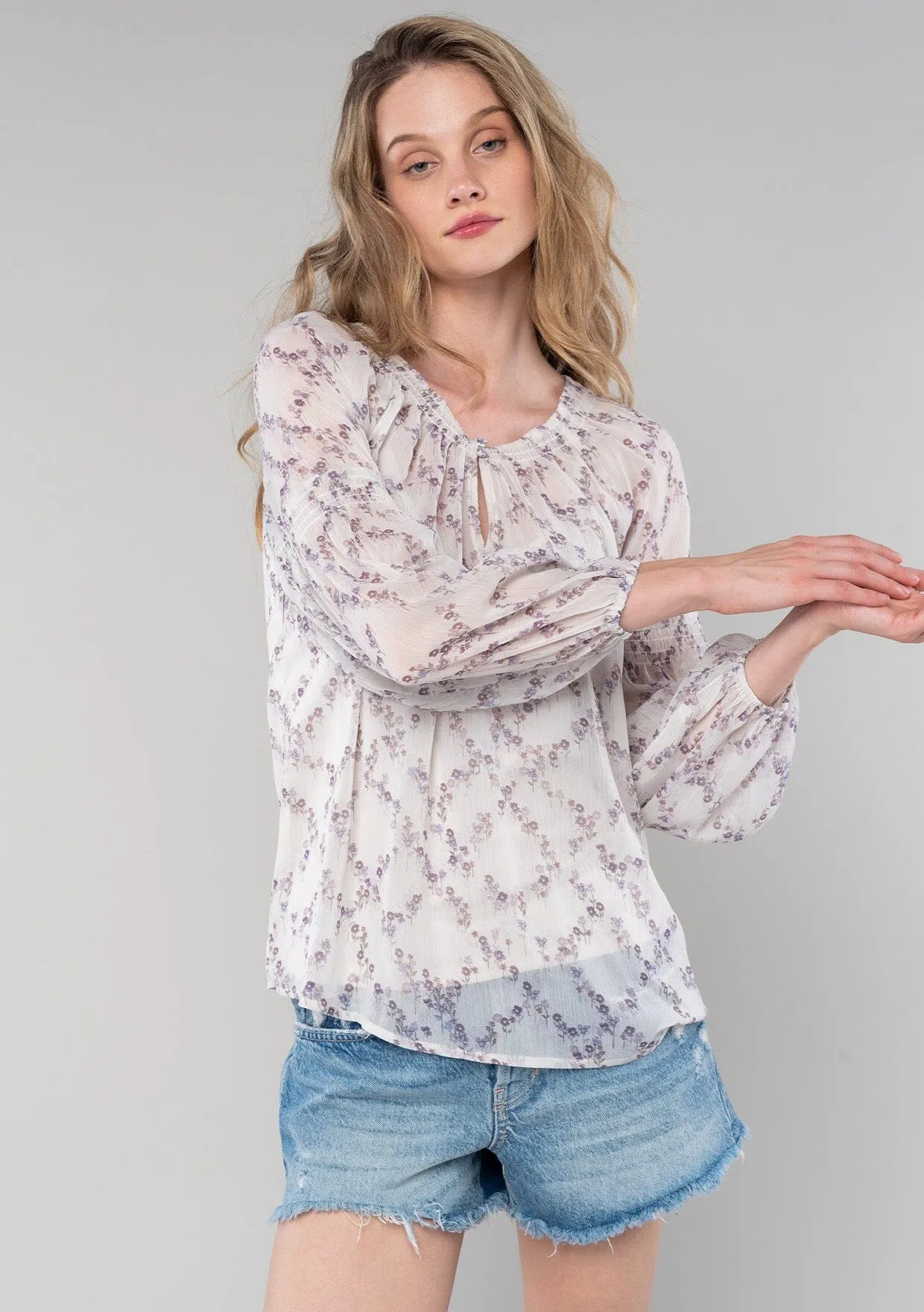 Deep Down Floral Blouse sold by lovestitch product image thumbnail 4