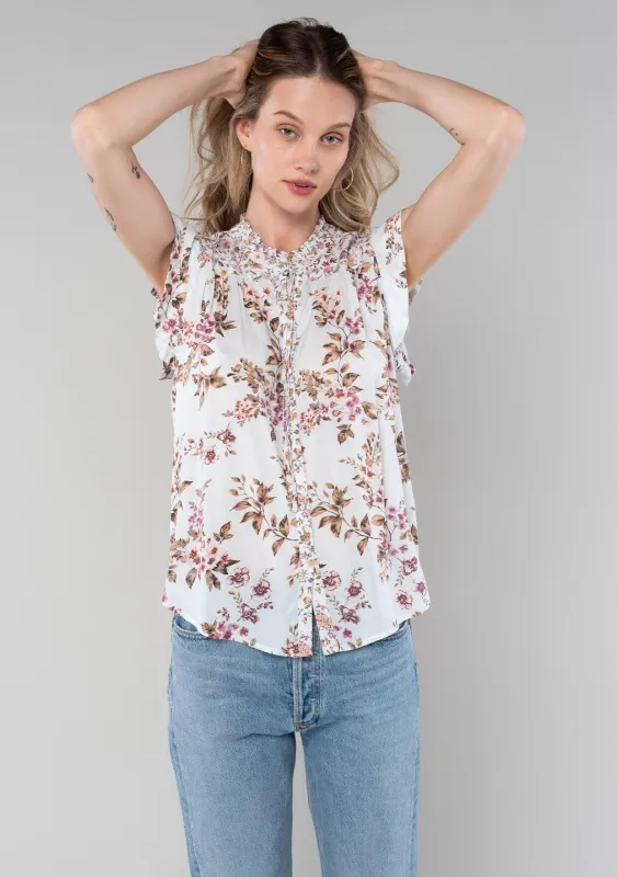 Daniella Flutter Sleeve Top sold by lovestitch