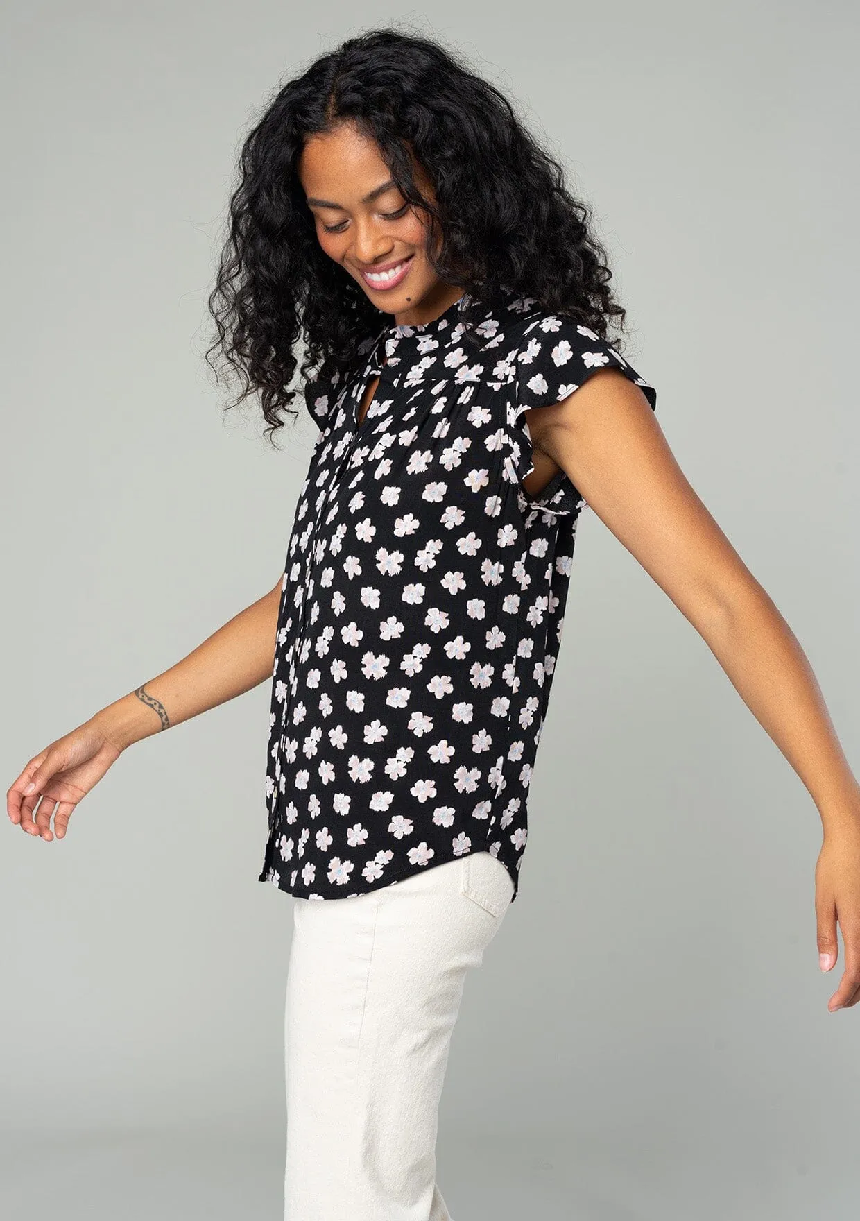 Liara Flutter Sleeve Top sold by lovestitch product image thumbnail 3
