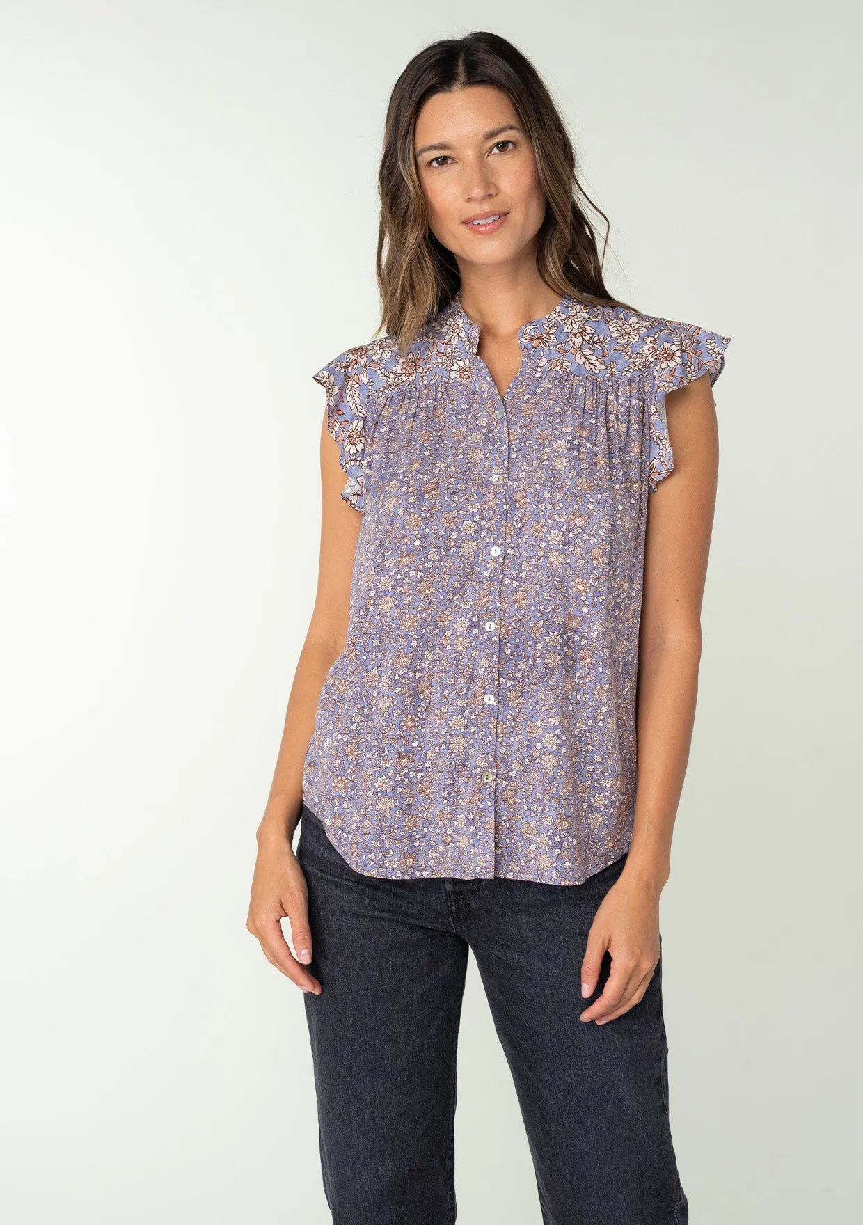 Carson Flutter Sleeve Top sold by lovestitch