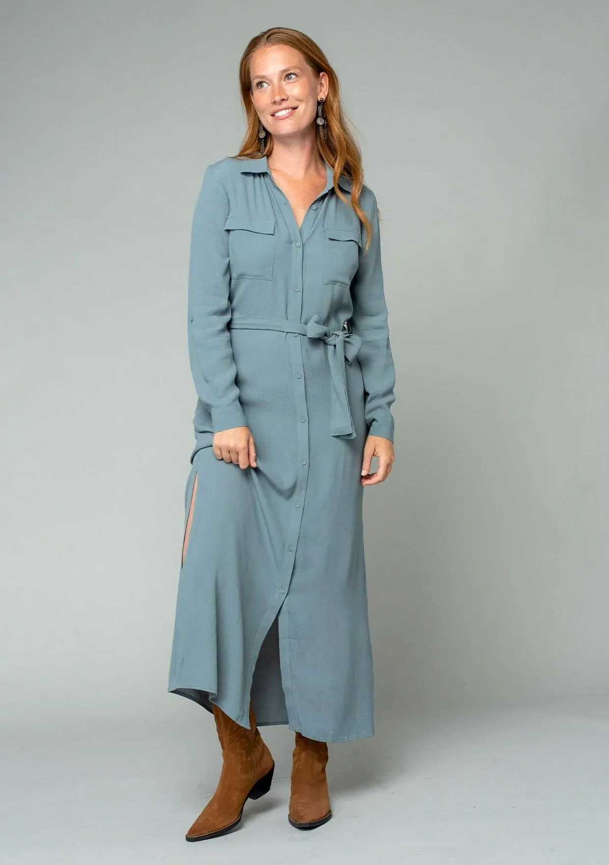 Sandrine Maxi Shirt Dress sold by lovestitch product image thumbnail 4