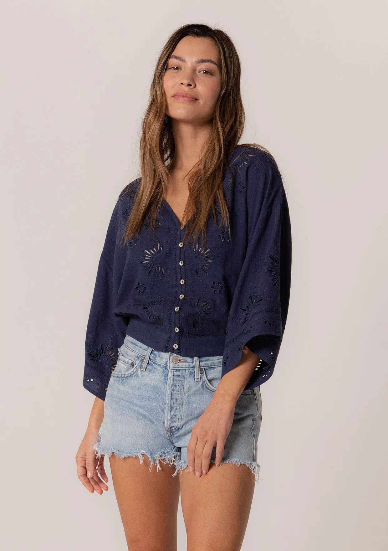 Elijah Eyelet Top sold by lovestitch product image thumbnail 5