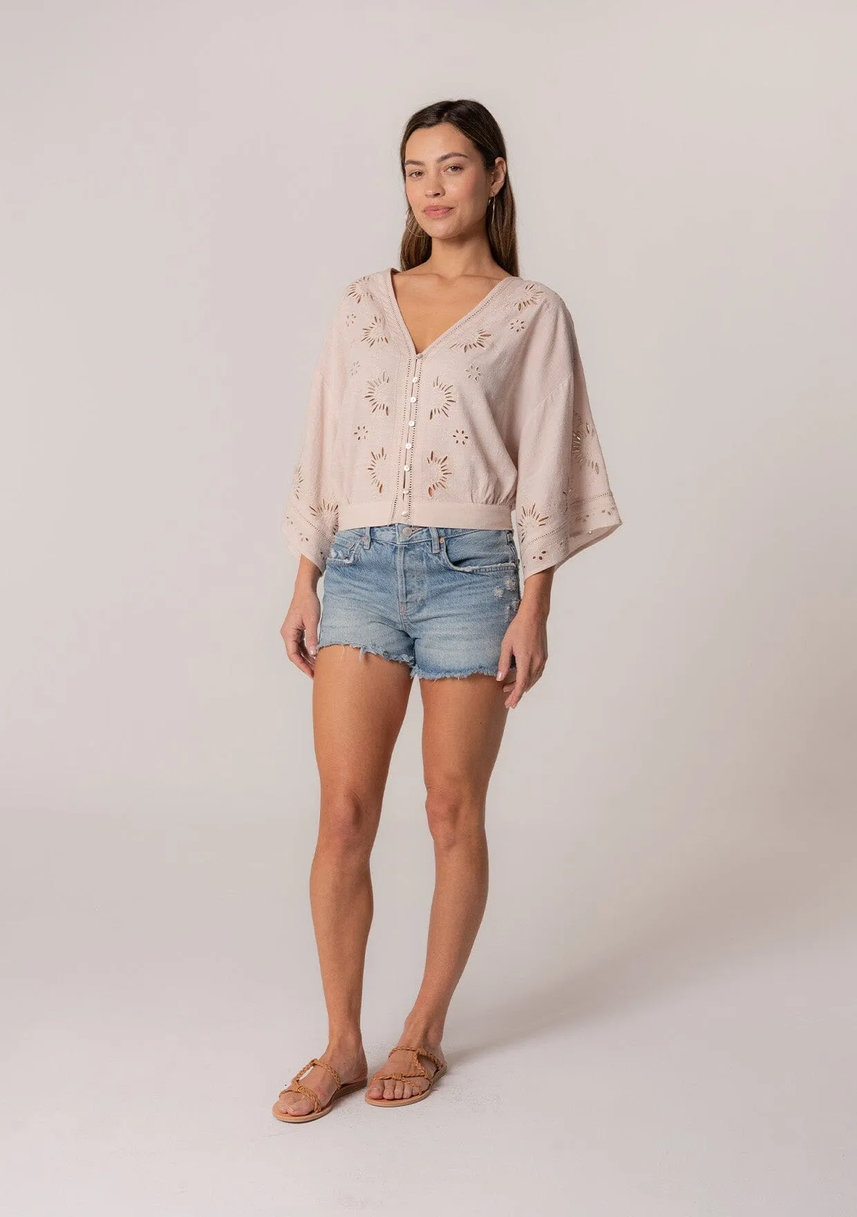 Elijah Eyelet Top sold by lovestitch product image thumbnail 4