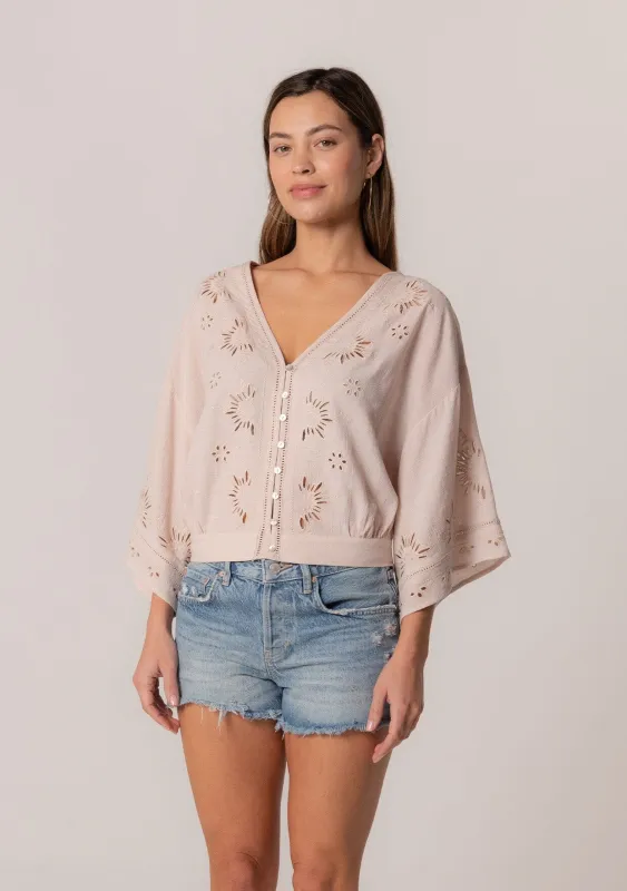 Elijah Eyelet Top sold by lovestitch