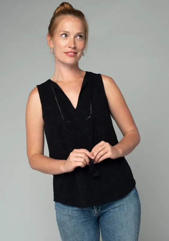 Simi Eyelet Tank Top sold by lovestitch