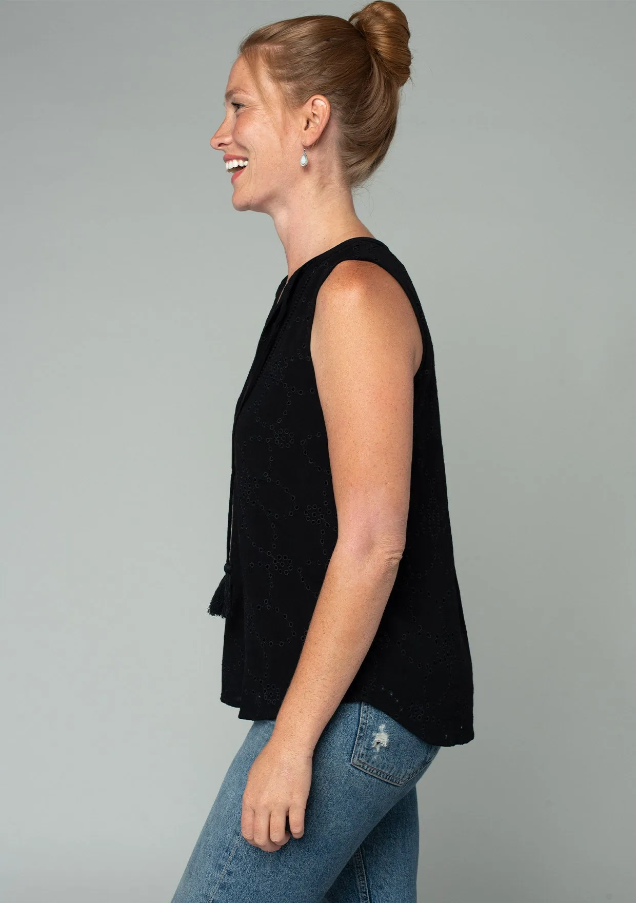 Simi Eyelet Tank Top sold by lovestitch product image thumbnail 3