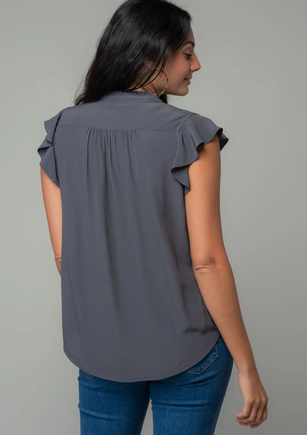 Boulevard Flutter Sleeve Top sold by lovestitch product image thumbnail 2