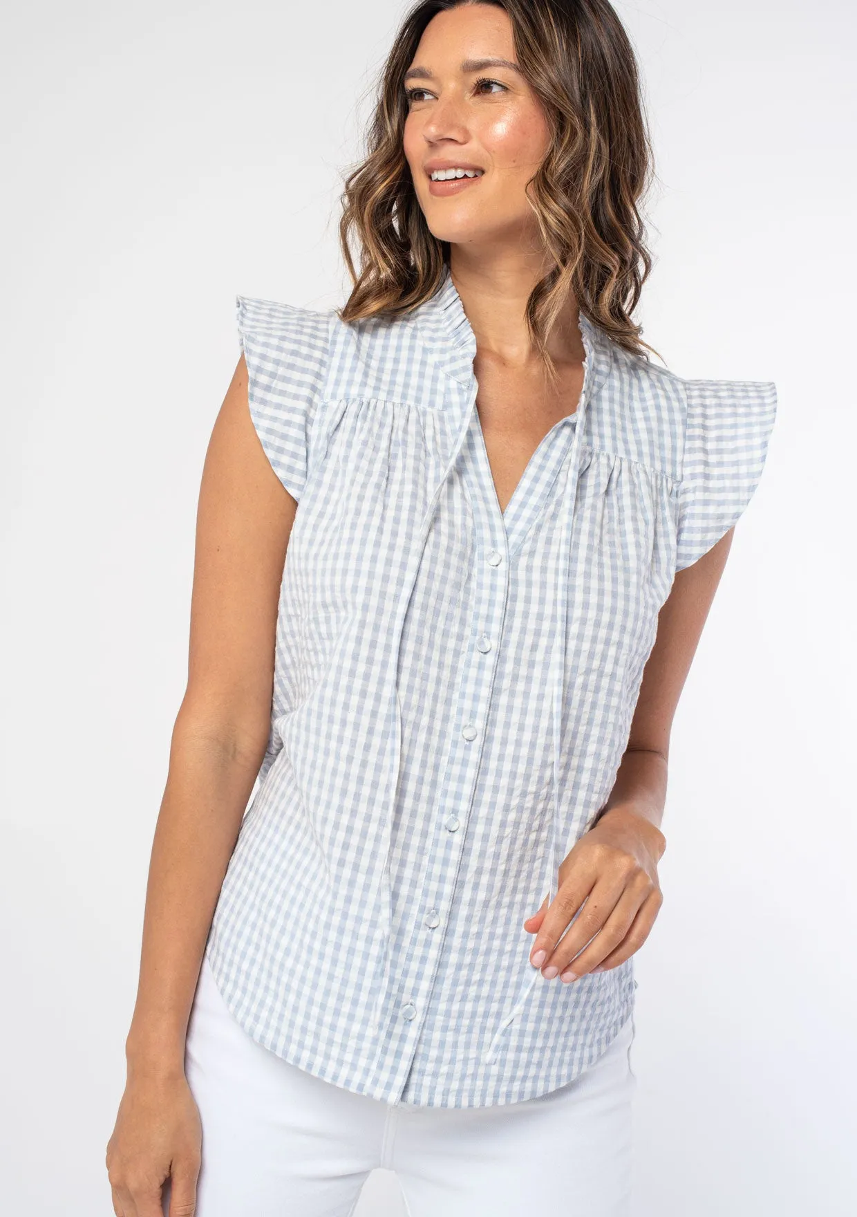 Felicity Flutter Sleeve Top sold by lovestitch