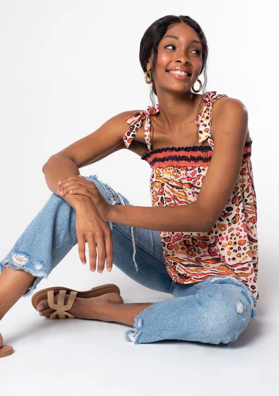 Easy Breezy Tie Shoulder Tank Top sold by lovestitch