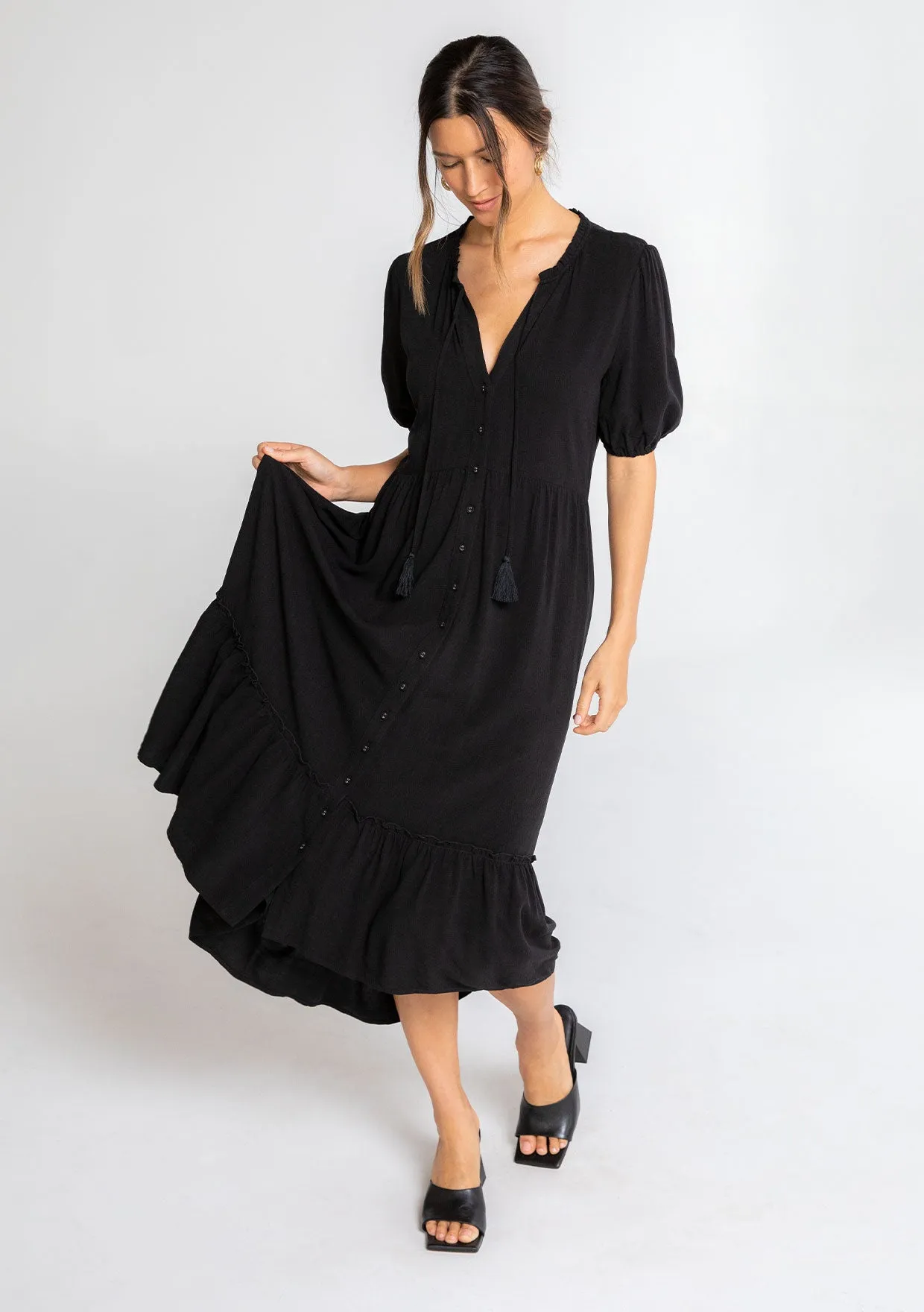 Hannah Button Front Midi Dress sold by lovestitch product image thumbnail 5