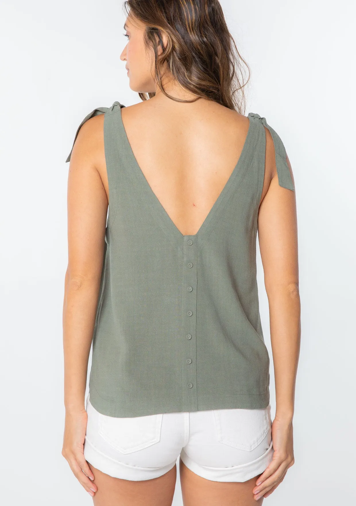 Delphine Tie Shoulder Tank Top sold by lovestitch product image thumbnail 2