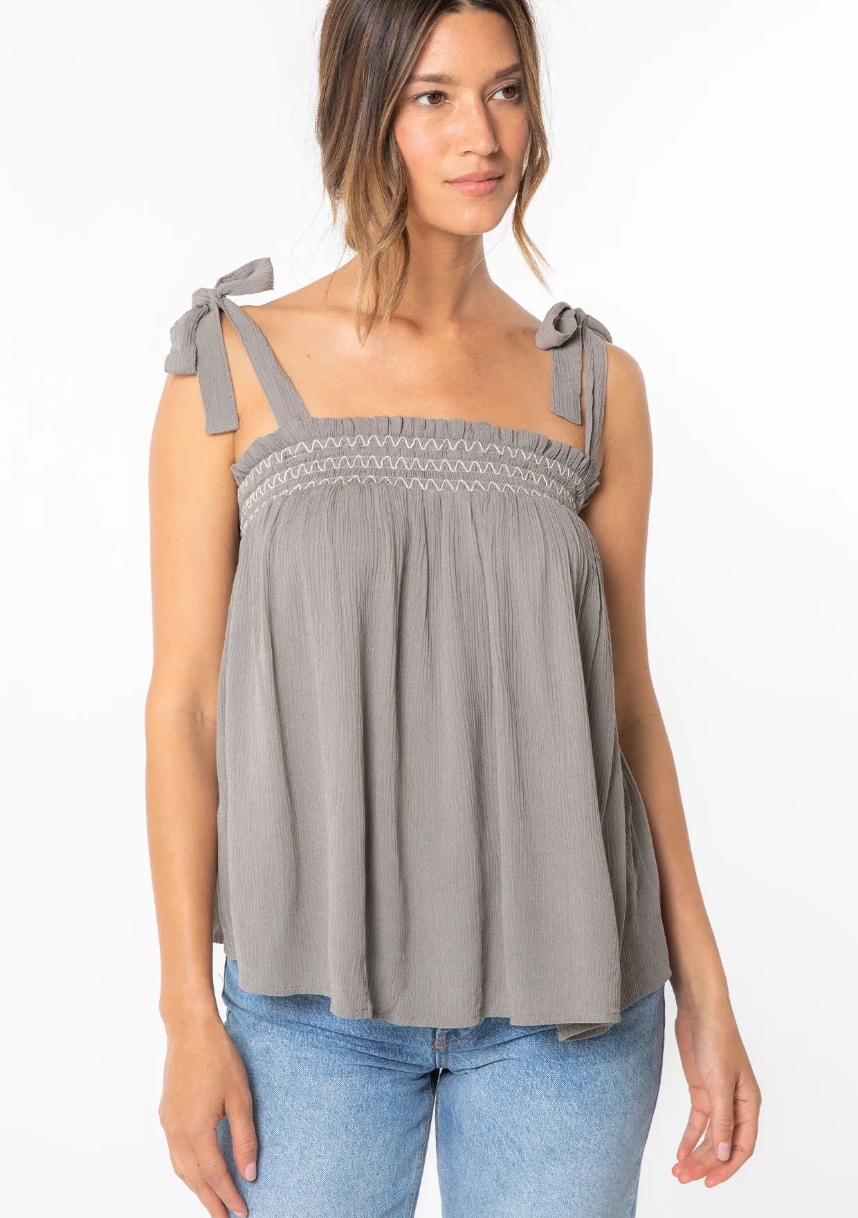 Nix Tie Shoulder Tank Top sold by lovestitch