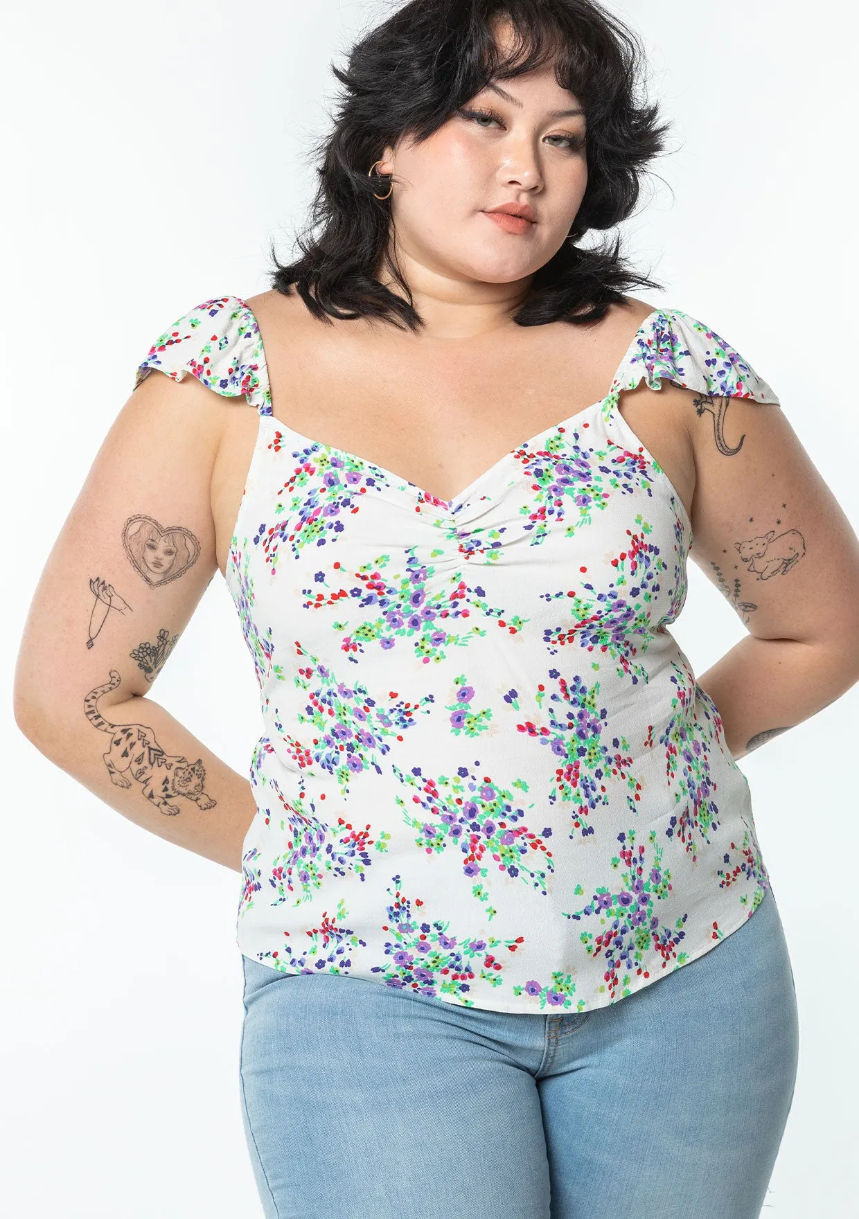 Hawthorn Flutter Sleeve Top sold by lovestitch product image thumbnail 5